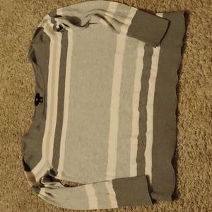 GAP STRIPED COTTON WIDE NECH SWEATER
